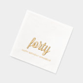 Elegante 40e verjaardag moderne gouden folie serve folie servetten (Links)