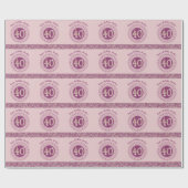 Elegante 40e verjaardag Roos Gouden Glitter & Stri Cadeaupapier (Vlak)