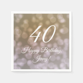 Elegante 40e verjaardag servetten voor haar