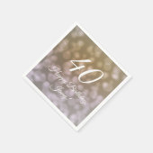 Elegante 40e verjaardag servetten voor haar (Hoek)