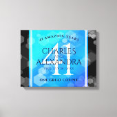 Elegante 41e Blauwe Topaas Huwelijksverjaardag Canvas Afdruk (Voorkant)