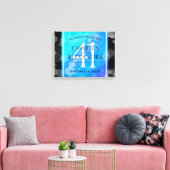 Elegante 41e Blauwe Topaas Huwelijksverjaardag Canvas Afdruk (Insitu (Woonkamer))