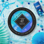 Elegante 41e Blauwe Topaas Huwelijksverjaardag Papieren Bordje (Feest)