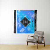 Elegante 41e bruiloft jubileum met blauwe topaas wandkleed (In Situ (horizontaal))