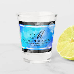 Elegante 41e trouwdag Blue Topaz jubileum Shot Glas