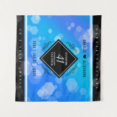 Elegante 41e trouwdag Blue Topaz jubileum Wandkleed (Voorkant (horizontaal))