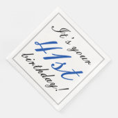 Elegante 41e verjaardag papieren servetten (Hoek)