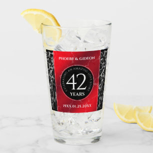Elegante 42e bruiloft Jasper trouwdag Glas