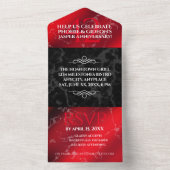 Elegante 42e Jaspis Huwelijksverjaardag All In One Uitnodiging (Binnen)