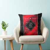 Elegante 42e jaspis huwelijksverjaardag kussen (Stoel)