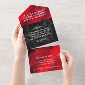 Elegante 42e Jubileum Huwelijksterugblik All In One Uitnodiging (Afscheurbaar)