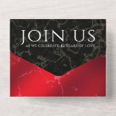 Elegante 42e Jubileum Huwelijksterugblik All In One Uitnodiging (Achterkant)