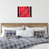 Elegante 42e jubileum van het huwelijk met jaspis canvas afdruk (Insitu (Slaapkamer))