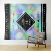 Elegante 43e Opaal Bruiloft Jubileum Viering Wandkleed (In Situ (horizontaal))