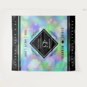 Elegante 43e Opaal Bruiloftsjubileum Viering Wandkleed (Voorkant (horizontaal))