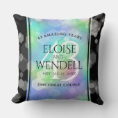 Elegante 43e Opal Huwelijksjubileum Viering Kussen (Voorkant)