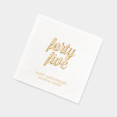 Elegante 45e bruiloft Jubileum Gold Foil servetten (Links)