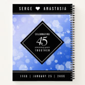 Elegante 45e saffier bruiloft jubileum notitieboek (Achterkant)