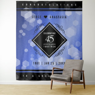 Elegante 45e saffier bruiloft jubileum wandkleed