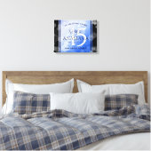 Elegante 45e saffier bruiloftjubileum canvas afdruk (Insitu (Slaapkamer))