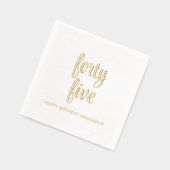 Elegante 45e verjaardag moderne gouden folie serve folie servetten (Links)