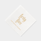 Elegante 45e verjaardag moderne gouden folie serve folie servetten (Rechts)