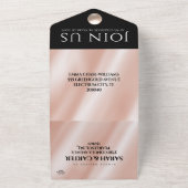 Elegante 46e bruiloft jubileumviering met parels all in one uitnodiging (Buitenkant)