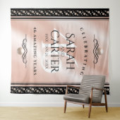 Elegante 46e bruiloftviering met parels ter gelege wandkleed (In Situ (horizontaal))