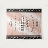 Elegante 46e Parelhuwelijk Jubileumviering Wandkleed (Voorkant (horizontaal))