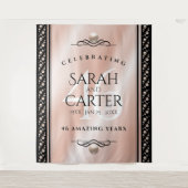 Elegante 46e Parelhuwelijksjubileumviering Wandkleed (Voorkant)