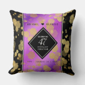 Elegante 47e Amethist Bruiloft Jubileum Kussen (Voorkant)