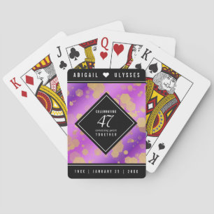 Elegante 47e amethist bruiloft jubileum pokerkaarten