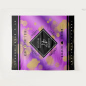 Elegante 47e Amethist Bruiloft Jubileum Wandkleed (Voorkant (horizontaal))