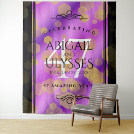 Elegante 47e Amethist Bruiloft Jubileum Wandkleed