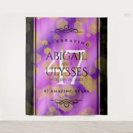 Elegante 47e Amethist Bruiloft Jubileum Wandkleed