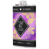 Elegante 47e amethist bruiloftjubileum heupfles (Links)