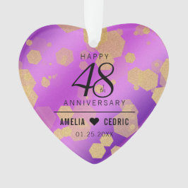 Elegante 48e Amethist Bruiloft Jubileum Ornament