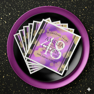 Elegante 48e Amethist Huwelijksjubileum Servet