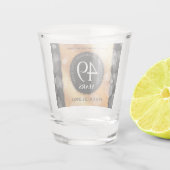 Elegante 49e koperen huwelijksjubileum shot glas (Achterkant)