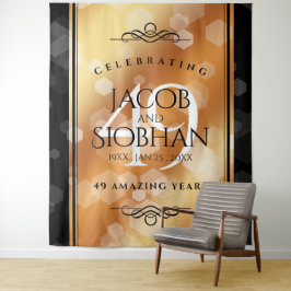 Elegante 49e koperen huwelijksjubileum wandkleed