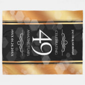 Elegante 49e koperen huwelijksverjaardag fleece deken (Voorkant (Horizontaal))