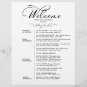 Elegante 4-daagse trouwweekend routekaart (Voorkant)