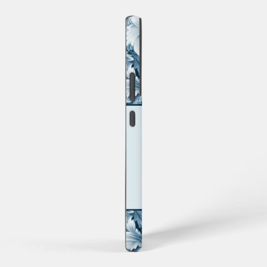 Elegante 4-foto Blauwe  Bloemen Samsung Galaxy Hoesje (Rechterkant)