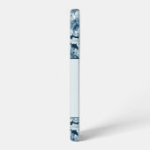 Elegante 4-foto Blauwe  Bloemen Samsung Galaxy Hoesje (Linkerkant)