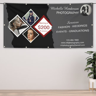 Elegante 4 foto fotografie bedrijf spandoek