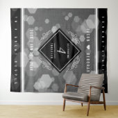 Elegante 4e Linen Huwelijksjubileum Viering Wandkleed (In Situ (horizontaal))