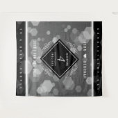 Elegante 4e Linen Huwelijksjubileum Viering Wandkleed (Voorkant (horizontaal))