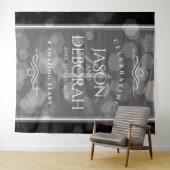 Elegante 4e linnen huwelijksjubileumviering wandkleed (In Situ (horizontaal))