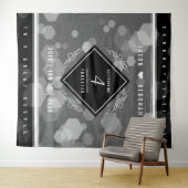 Elegante 4e linnen huwelijksjubileumviering wandkleed (In Situ (horizontaal))