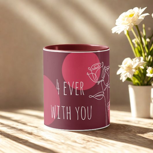Elegante "4ever With You"-typografie Mok